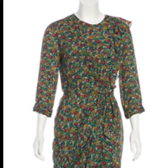 3.1 Philip Lim floral ruffle dress ca. 2010 sz 4 - Picture 4 of 5